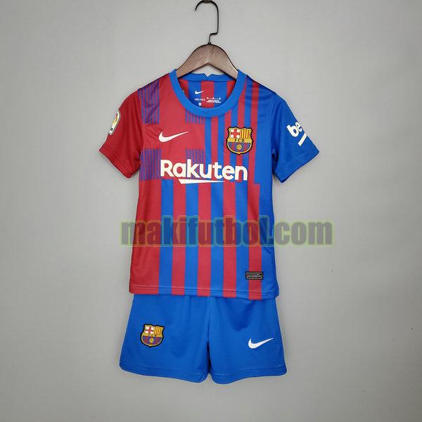 camisetas barcelona niño 2021 2022 primera rojo azul